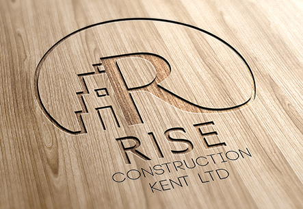 Logo, design, Rise Construction Services, letterhead, emblem, icon, tunbridge, kent, uk